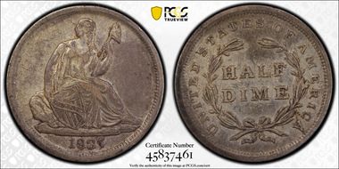 1837 H10C Seated, Large Date XF45