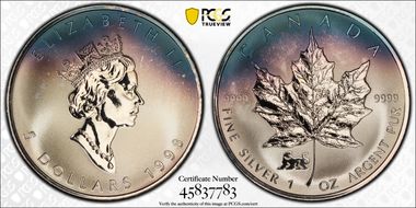 1998 $5 ML Tiger Privy SP68