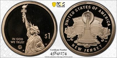 2019-S $1 American Innovation NJ Edison Light Bulb PR69DCAM