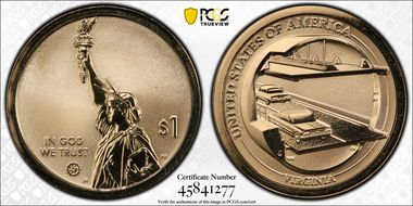 2021-S $1 American Innovation VA Rev PR CBBT PR69