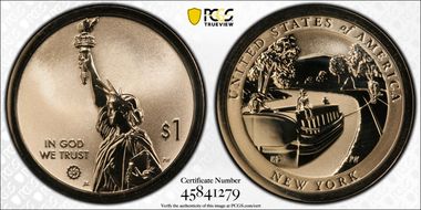 2021-S $1 American Innovation NY Rev PR  Erie Canal PR70
