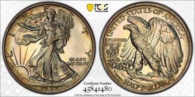 1939 50C PR68+