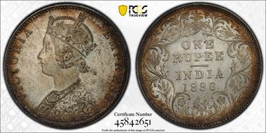 1886-B Rupee SW-6.93 MS63