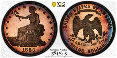 1883 T$1 Trade PR65+
