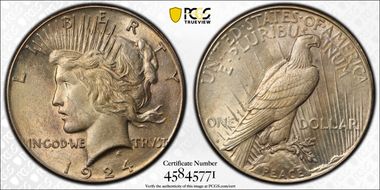 1924-S $1 AU58