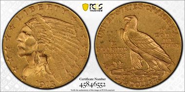 1913 $2.50 AU55