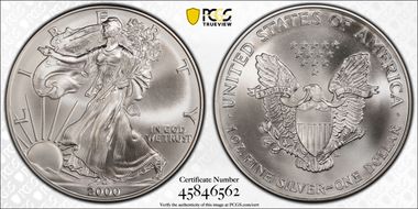 2000 $1 Millennium Set MS67