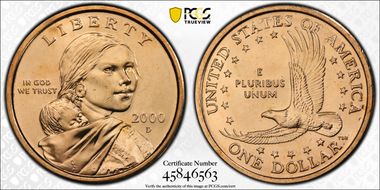 2000-D SAC$1 Millennium Set MS68