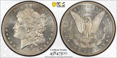 1896 $1 MS67+ PL