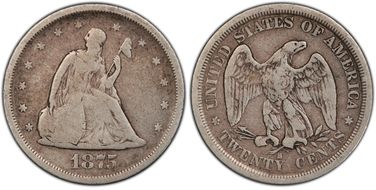 1875-S 20C VG8