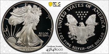1988-S $1 Silver Eagle PR69DCAM