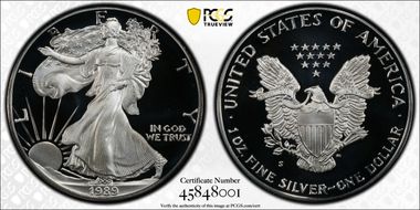 1989-S $1 Silver Eagle PR69DCAM