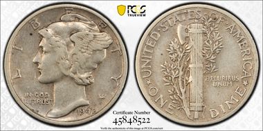 1942/1 10C Overdate, FS-101 VF30