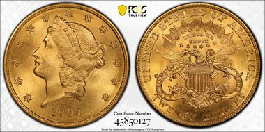 1904 $20 MS66
