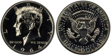 1964 50C Accented Hair, FS-401 PR66