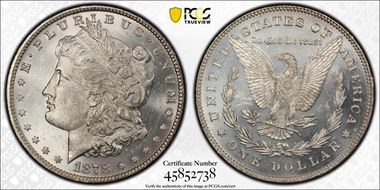1878 7/8TF $1 Weak MS62