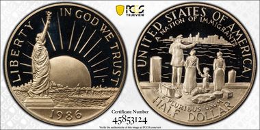 1986-S 50C Statue Of Liberty PR69DCAM