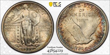 1917 25C Type 1 MS66+ FH