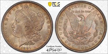 1891 $1 MS64
