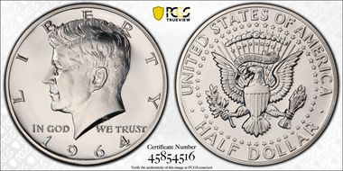 1964 50C Accented Hair PR67