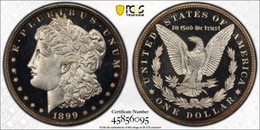 1899 $1 PR67DCAM
