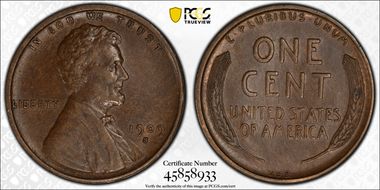 1909-S VDB 1C AU50BN