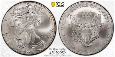 2000 $1 Millennium Set MS69