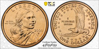2000-D SAC$1 Millennium Set MS65