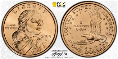 2000-D SAC$1 Millennium Set MS67