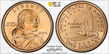 2000-D SAC$1 Millennium Set MS67