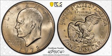 1972 $1 Type 2 MS63