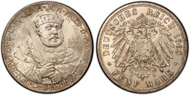 1908 5 Mk Jena University J-161 MS66