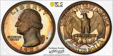 1989-S 25C PR69DCAM