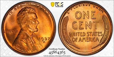 1937-D 1C MS67RD