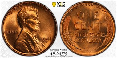 1941-D 1C MS67RD