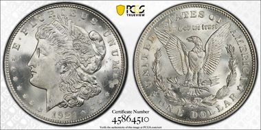 1921 $1 Morgan MS66