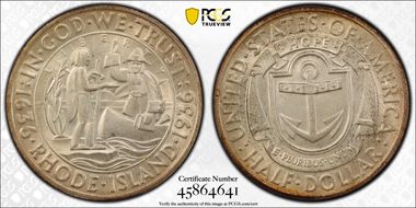 1936 50C Rhode Island MS66