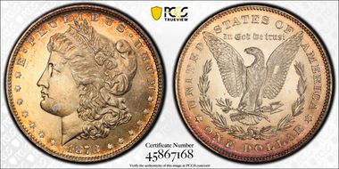1878 7/8TF $1 Strong, VAM 38, 7/5 MS63