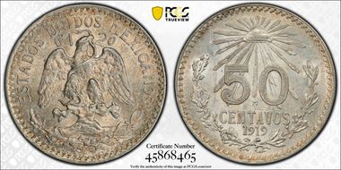 1919-M 50C KM-447 0.720 above Eagle MS64