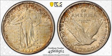 1917 25C Type 1 MS63FH