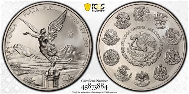 2000-Mo Onza Libertad Ag MS69