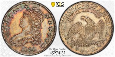 1824 50C O-113 MS62