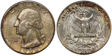 1958-D 25C MS65
