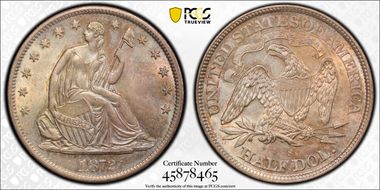 1872-S 50C WB-3 Medium-Small S MS62