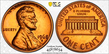 1968-S 1C PR65RD