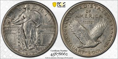 1917-S 25C Type 1 N1