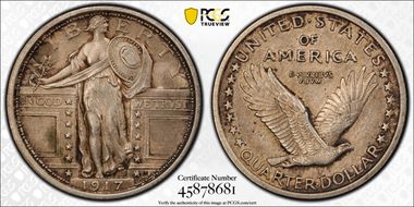 1917 25C Type 1 MS62FH