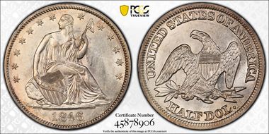 1846 50C WB-2 Med Date AU55