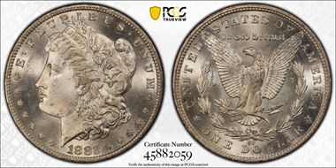 1882-CC $1 VAM 2C, Counter Clash MS64