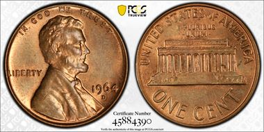1964-D 1C MS62RB